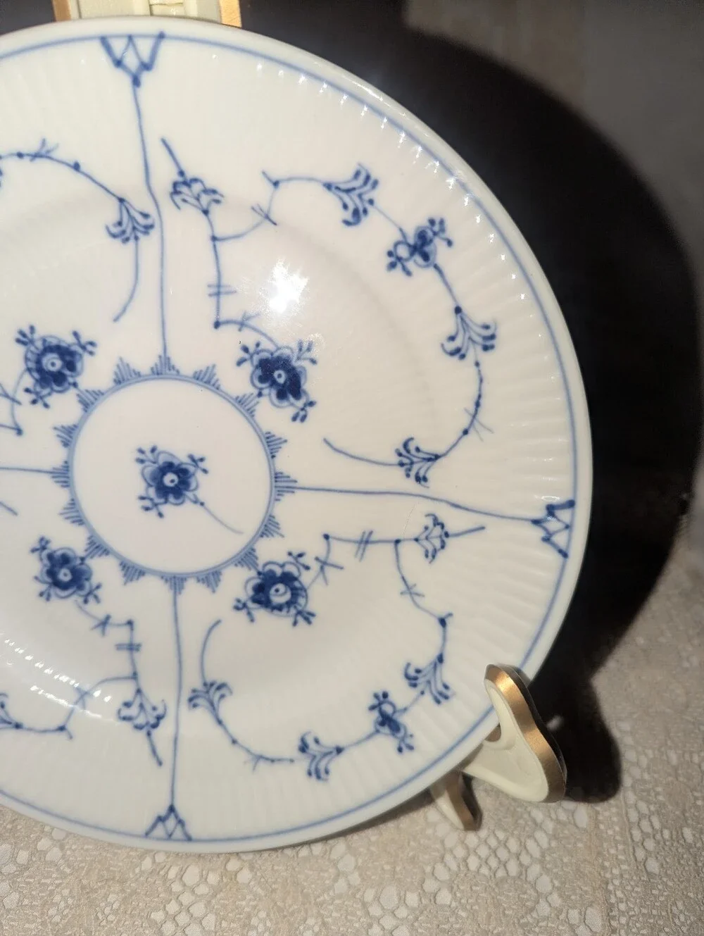 Royal Copenhagen Blue and White Fluted Porcelain Plate #179_5